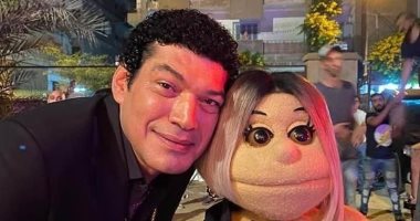 باسم سمرة مع "إبلة فاهيتا" في كواليس مسلسل "دراما كوين"