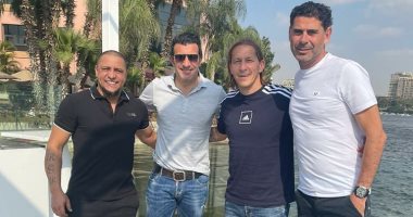 أساطير ريال مدريد روبرتو كارلوس وفيجو وهيرو وسلجادو فى زيارة لمصر.. فيديو وصور