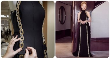 أعاد البريق لحياتها.. اعرف كواليس تصنيع فستان نيكول كيدمان فى 425 ساعة
