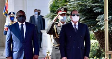 مراسم استقبال رئيس جمهورية غينيا بيساو فى قصر الاتحادية.. فيديو
