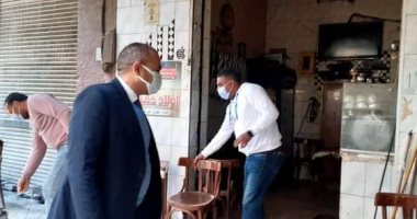 حملة لإغلاق المقاهى المخالفة لإجراءات مواجهة كورونا فى المنيا