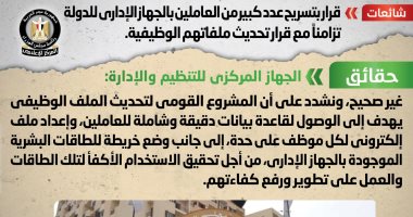 الحكومة: إنهاء المرحلة الأولى للمشروع القومى لتحديث الملف الوظيفى للعاملين بالدولة
