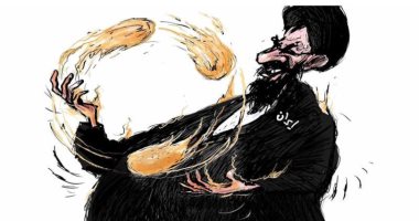 إيران تلعب بالنار التى ستحرقها فى كاريكاتير سعودى