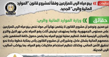 الحكومة: لا صحة لبيع مياه الرى للمزارعين بمشروع قانون الموارد المائية الجديد