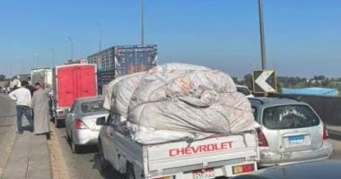 إصابة 3 أشخاص في تصادم نقل مع سيارتين ملاكي على طريق المنصورة أجا بالدقهلية