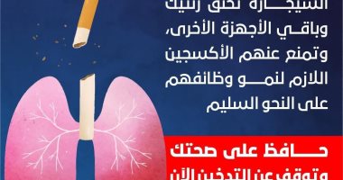 الصحة تحذر من خطورة التدخين: يخنق الرئتين ويمنع الأكسجين عن أجهزة الجسم