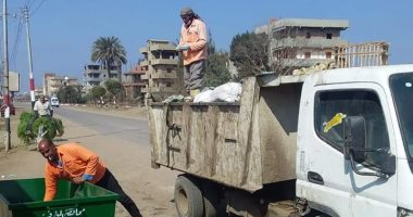 رفع 28 طن قمامة خلال حملة مكبرة بمجلس مدينة الباجور فى المنوفية
