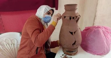 ورشة عمل مشغولات بالفخار بمركز شباب السعديين بالشرقية