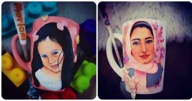 مشروب الصباح والوجه الحسن.. شيماء تنحت الوجوه بالصلصال الحرارى على المجات