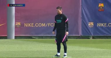 شاهد.. ميسي ونجوم برشلونة فى التدريبات الأخيرة قبل موقعة باريس فى دوري الأبطال