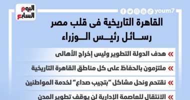 القاهرة التاريخية فى قلب مصر.. رسائل رئيس الوزراء.. إنفوجراف