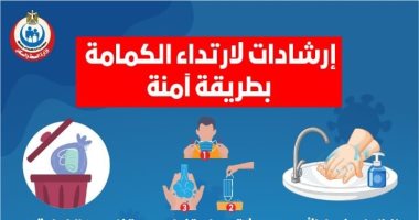 9 نصائح للصحة تكشف كيفية ارتداء الكمامة بطريقة آمنة.. إنفوجراف