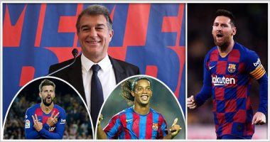 هل تعود أمجاد برشلونة في عهد لابورتا؟.. جماهير البارسا تنتظر رونالدينيو جديدا.. البرازيلي قاد البارسا إلى المجد بعد سنوات الانهيار.. مدافع جديد لخلافة بيكيه.. ومهاجم من طراز صامويل إيتو