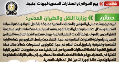 الحكومة تنفى بيع الموانئ والمطارات المصرية لجهات أجنبية