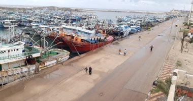 توقف حركة الملاحة بميناء البرلس وبمياه البحر المتوسط لشدة الرياح