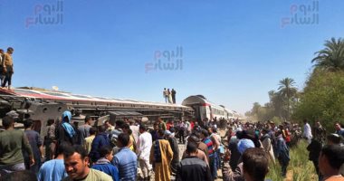 طوارئ فى المستشفى الجامعى ببنى سويف لاستقبال مصابى حادث قطار سوهاج