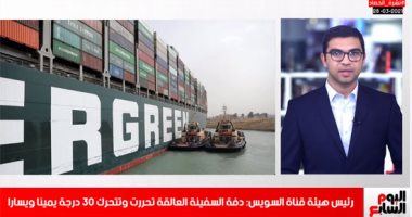 تحرك دفة السفينة العالقة بقناة السويس.. والسيطرة على حريق الزقازيق فى نشرة الحصاد
