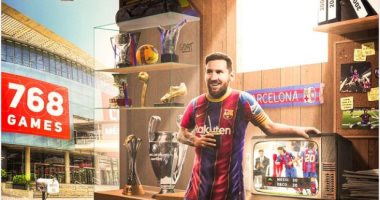 برشلونة يواصل الاحتفال بأرقام وإنجازات ميسي بتصميم مميز للبرغوث