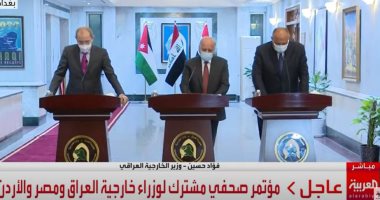 سامح شكرى: بحثنا التعاون مع الأردن والعراق بمختلف المجالات