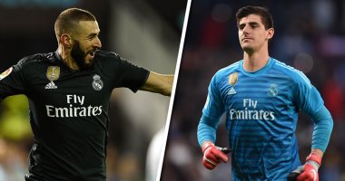 بنزيما وكورتوا يسعيان لتحقيق رقما غائبا عن ريال مدريد منذ 33 عاما