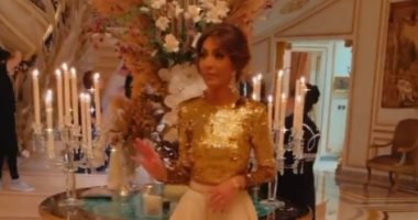 فرحة أم العريس.. الإعلامية بسمة وهبة فى حفل زفاف ابنها "فيديو وصور"