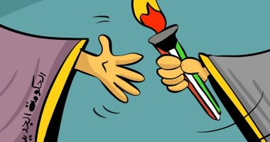  كاريكاتير صحيفة كويتية: الحكومة الجديد تتسلم شعلة مسيرة البناء والتنمية 
