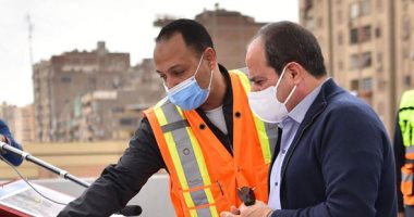 الرئيس السيسى يتفقد تطوير الطرق بالقاهرة ويطلع على محور عدلى منصور