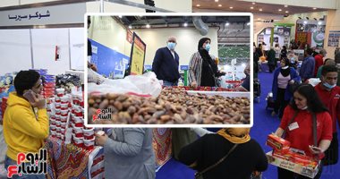 توافد المواطنين على معرض "أهلا رمضان" للسلع الغذائية بتخفيضات تصل لـ 35%.. المعرض يقام بالقاهرة على مساحة إجمالية 12000م2.. وزارة الصحة تشرف على الإجراءات الاحترازية.. وقوافل لطرح المنتجات بالقرى والنجوع.. صور