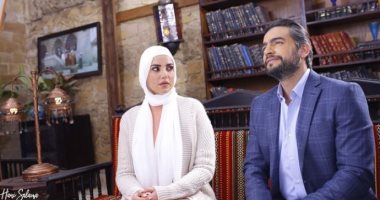 هاني سلامة ودرة في صور جديدة من كواليس مسلسل "بين السما والأرض"