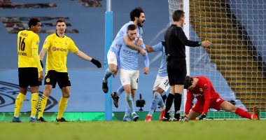 ملخص وأهداف مباراة مانشستر سيتي ضد دورتموند فى دورى ابطال اوروبا