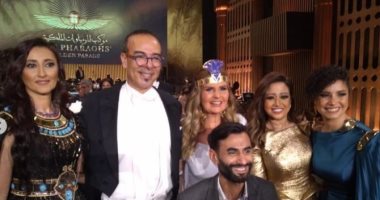 يسرا ونسمة محجوب وأميرة سليم فى صور جديدة من كواليس حفل نقل المومياوات