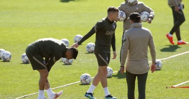 سواريز يغادر مران أتلتيكو مدريد بسبب إصابة عضلية
