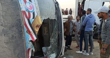 ارتفاع عدد المصابين فى حادث تصادم على طريق السويس –العين السخنة لـ22 مصابا