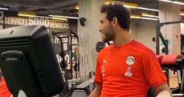 حمدي فتحي يخضع لتدريبات بدنية فى جيم الأهلي رغم الإصابة.. صور