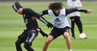 محمد النني في صور جديدة من تدريبات ارسنال قبل لقاء سلافيا براج بالدوري الاوروبي