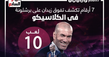 الريال ضد برشلونة.. 7 أرقام تكشف تفوق زيدان المدرب فى الكلاسيكو "إنفو جراف"