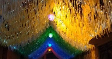 "محمود" يشارك بصور زينة رمضان في شوارع أتميدة بمحافظة الدقهلية