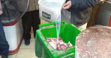 إعدام كمية من اللحوم والسلع الغذائية غير الصالحة للاستهلاك الآدمى بالدقهلية