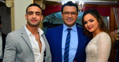 محمد رجب يحتفل بخطوبة ابن شقيقته على ابنة شقيقته الأخرى.. صور