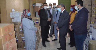 محافظ المنيا يتفقد المخزن الإقليمى للأدوية للتأكد من توافر المستلزمات الطبية