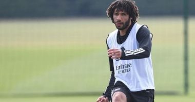 محمد الننى فى صور جديدة من تدريبات إرسنال استعدادا لمواجهة سلافيا براج