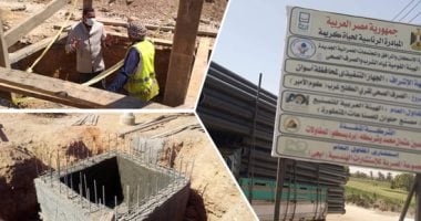 بالأرقام.. "حياة كريمة" تنقذ ثلث سكان محافظة أسوان من مشاكل الصرف الصحى.. تنفيذ مشروعات صرف صحى لـ35 قرية و250 نجع وكفور بإدفو.. والمحافظ: حجم المشروعات الجارية وصلت لنصف مليار جنيه بإجمالى 83 مشروعا.. صور