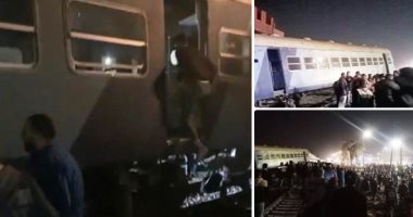 تفاصيل حادث خروج قطار عن القضبان بالشرقية.. "الصحة": إصابة 15 راكبًا ولا وفيات.. وخروج 12 مصابًا والإبقاء على 3 آخرين تحت الملاحظة.. والسكة الحديد ترفع آثار الحادث وتشكل لجنة تحقيق وتتحفظ على السائق.. صور