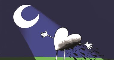 هلال شهر رمضان يطهر القلوب فى كاريكاتير إماراتى