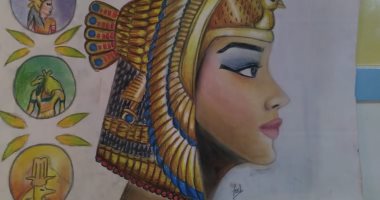 الطفلة "فرح" تعبر عن موهبتها بالرسم بالفحم والزيت والرصاص