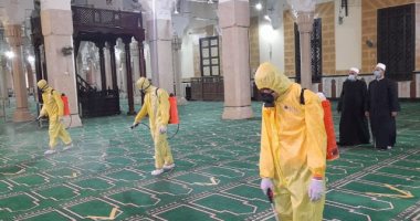 تعقيم مسجدى سيدى أحمد البدوى بالغربية وإبراهيم الدسوقى بكفر الشيخ