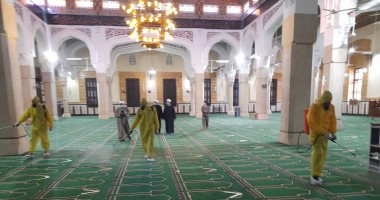 الأوقاف تواصل حملة تعقيم ونظافة المساجد على مستوى الجمهورية.. صور