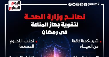 نصائح وزارة الصحة لتقوية المناعة فى رمضان.. إنفوجراف