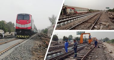 عودة الروح لخط "القاهرة- بنها" بعد حادث قطار طوخ.. استبدال الشريط القديم بآخر جديد.. ومرور القطارات بموقع الحادث.. النيابة تتحفظ على سائق القطار ومساعده ومسئول برج سندنهو.. وخروج 37 مصابا من مستشفى بنها الجامعى