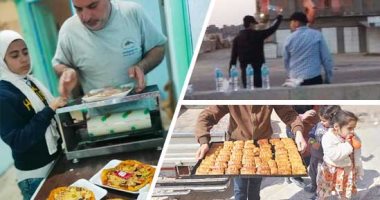 سباق فى الخير.. أهالى البرلس بكفر الشيخ يتسابقون لتقديم وجبات للمسافرين والمارين بالطريق الدولى.. انتشار مطابخ الخير لتقديم 2000 وجبة وشنط رمضانية.. وتوزيع الوجبات على المرضى والمحتاجين.. صور